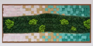 Dream About Me Moss Wood Mosaic Wall Decor