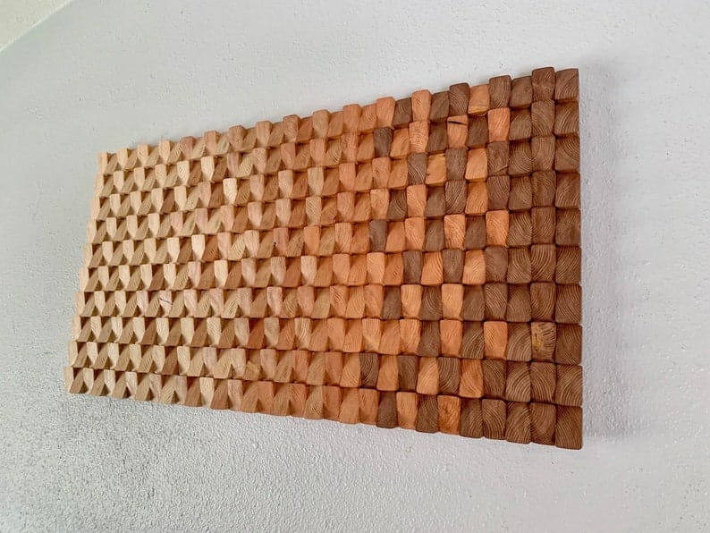Yummy Chocolaty Wood Mosaic Wall Decor