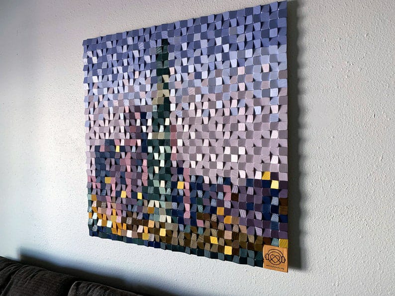 City of Dreams Wood Mosaic Wall Decor