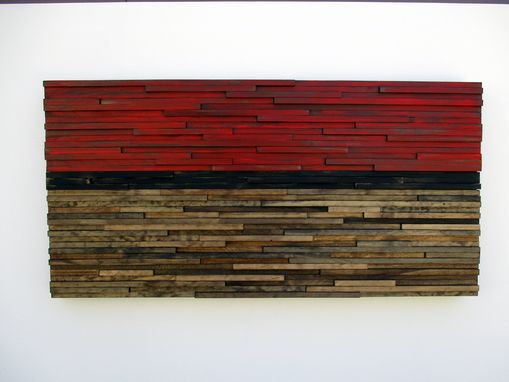 Abstract Landscape Wall Art Plank Wood Mosaic Wall Decor