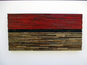 Abstract Landscape Wall Art Wood Mosaic Wall Decor