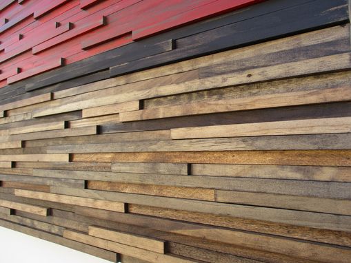 Abstract Landscape Wall Art Plank Wood Mosaic Wall Decor