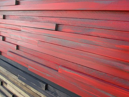 Abstract Landscape Wall Art Plank Wood Mosaic Wall Decor