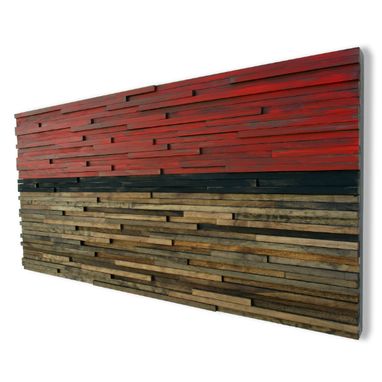 Abstract Landscape Wall Art Wood Mosaic Wall Decor