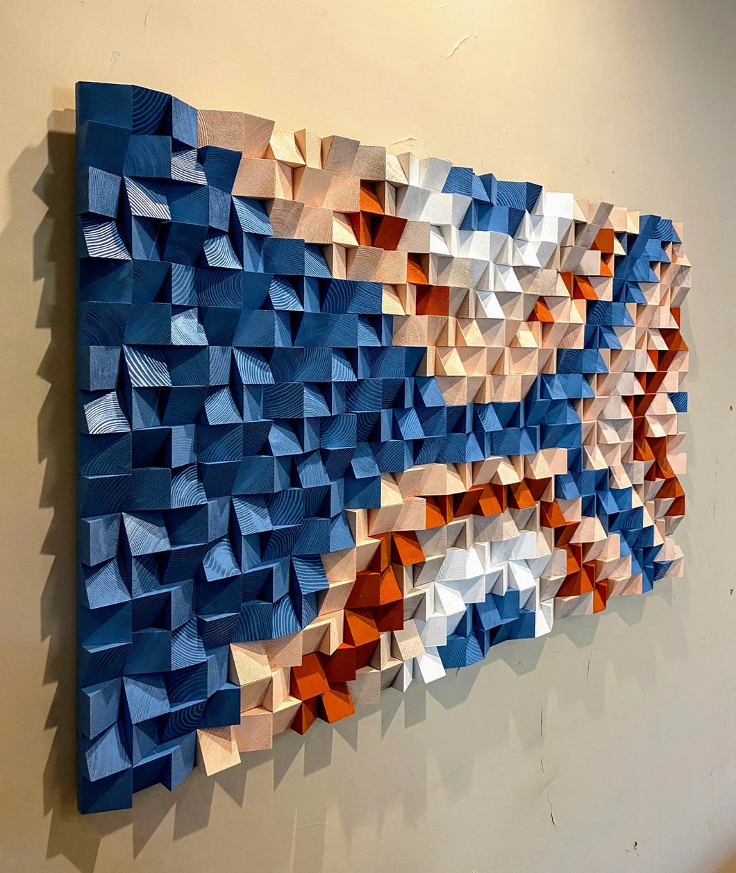 Acoustic Wood Mosaic Wall Decor