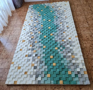 Amazing Khao Sok Lake Wood Mosaic Wall Decor