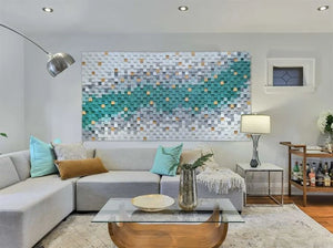Amazing Khao Sok Lake Wood Mosaic Wall Decor