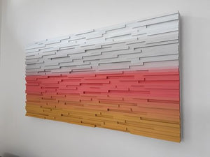 Beautiful Abstract Landscape Wall Art Wood Mosaic Wall Decor