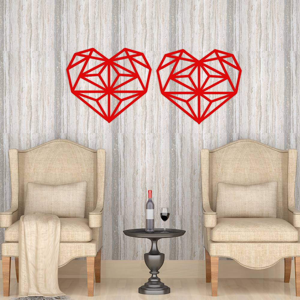 Heart Geometric Pattern Wall Hanging