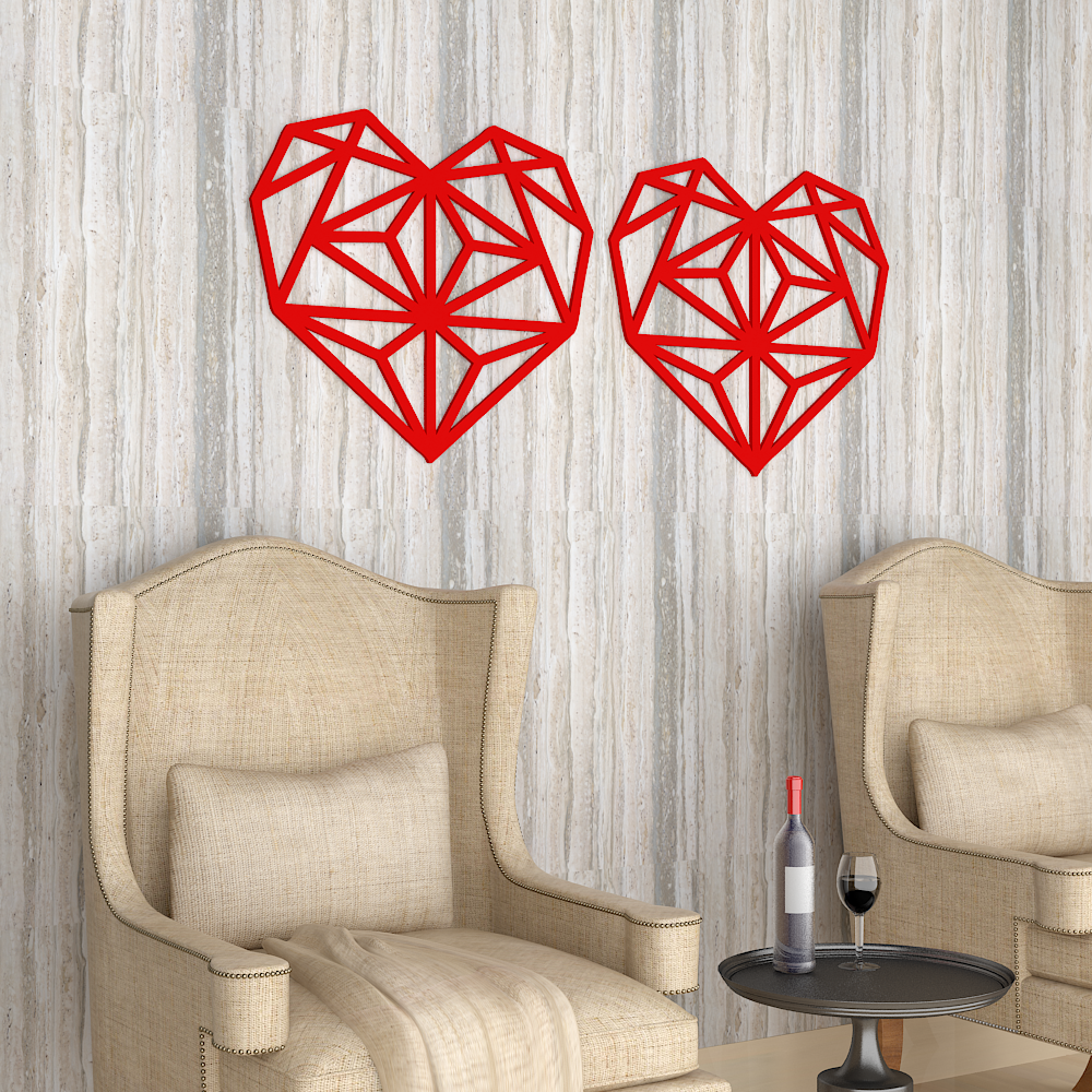 Heart Geometric Pattern Wall Hanging