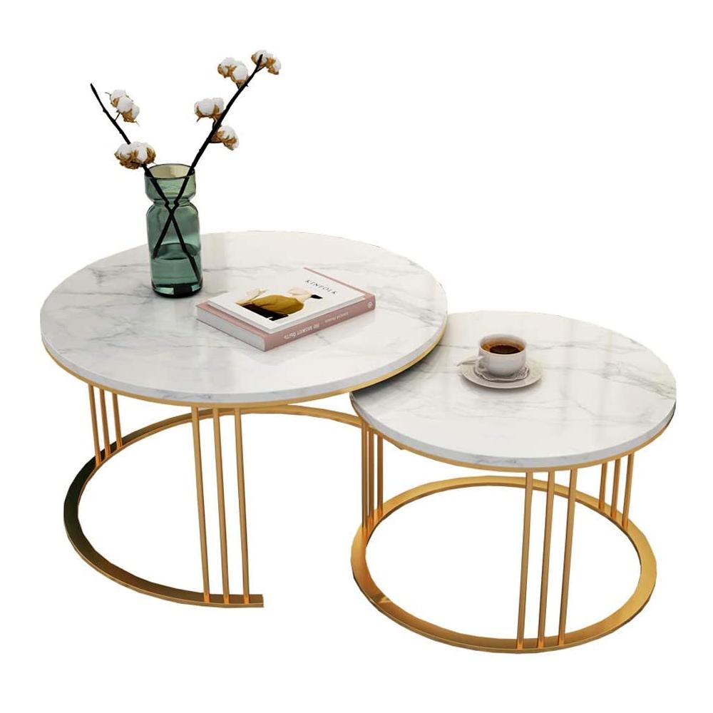 Beautiful Tethered Metallic Tables (Set of 2)