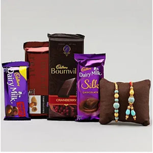 Bhaiya Bhabi Rakhi With Handmade Chocolates