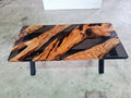 Transparent Black Panther Epoxy Resin Dining Table