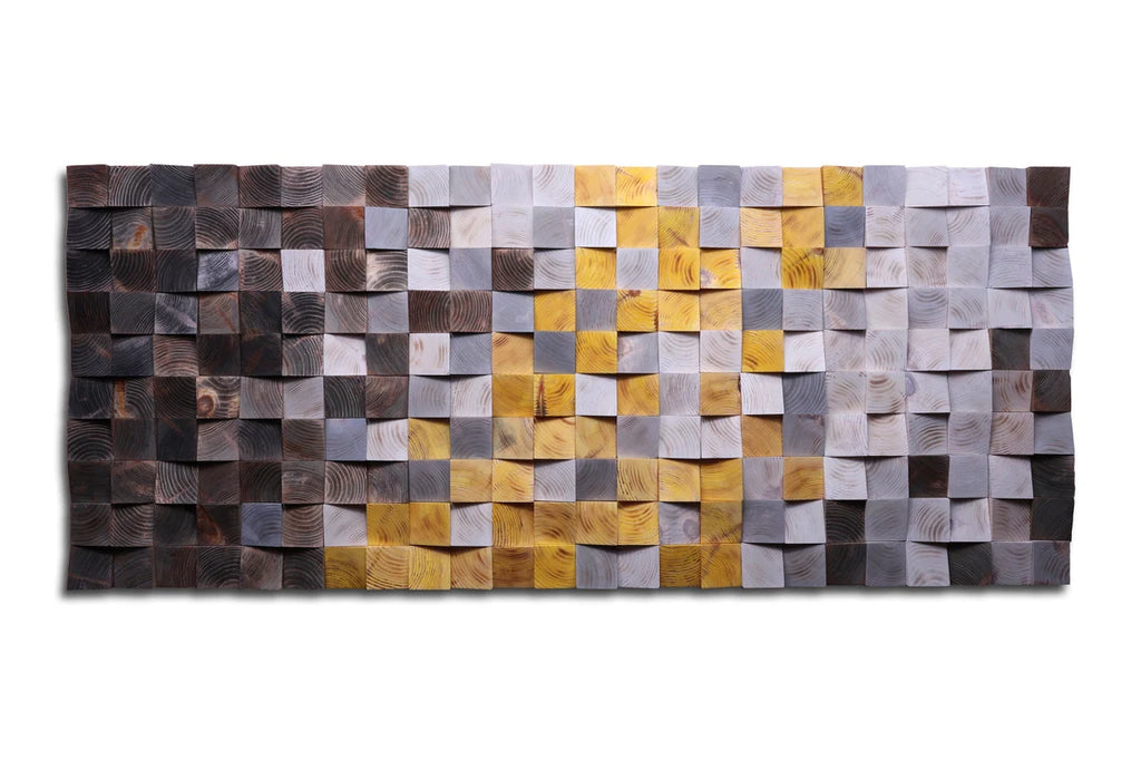 Carpet Of Clouds Wood Mosaic Wall Decor