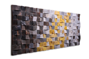 Carpet Of Clouds Wood Mosaic Wall Decor