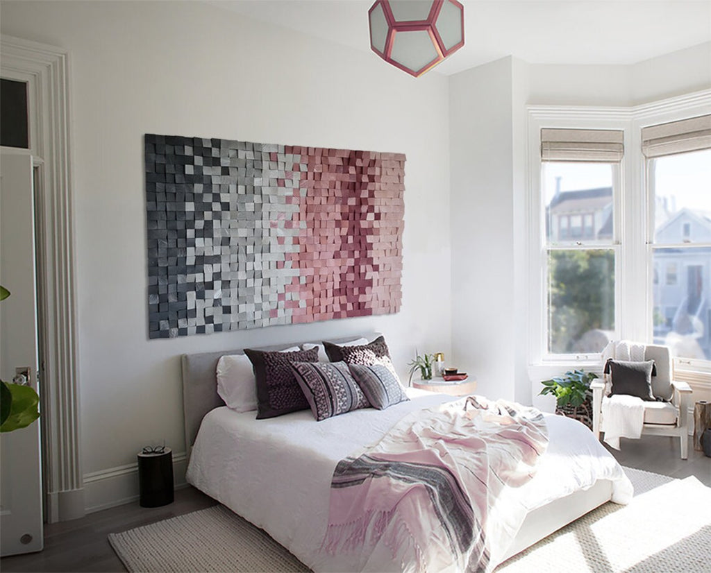 Majestic Cherry Blossom Wood Mosaic Wall Decor