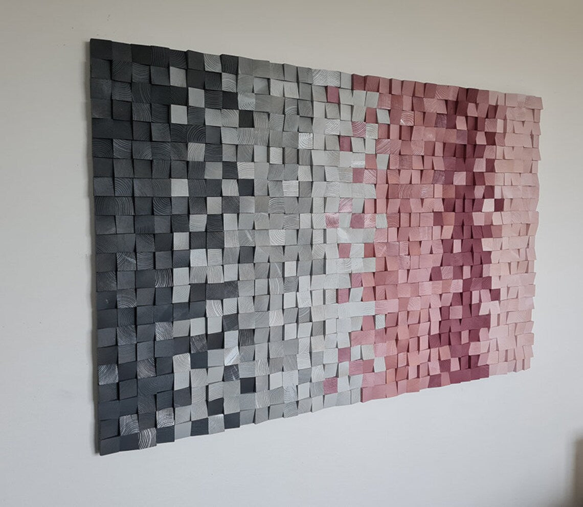 Majestic Cherry Blossom Wood Mosaic Wall Decor