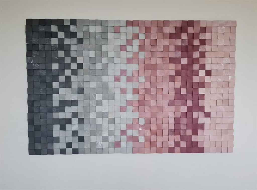 Majestic Cherry Blossom Wood Mosaic Wall Decor