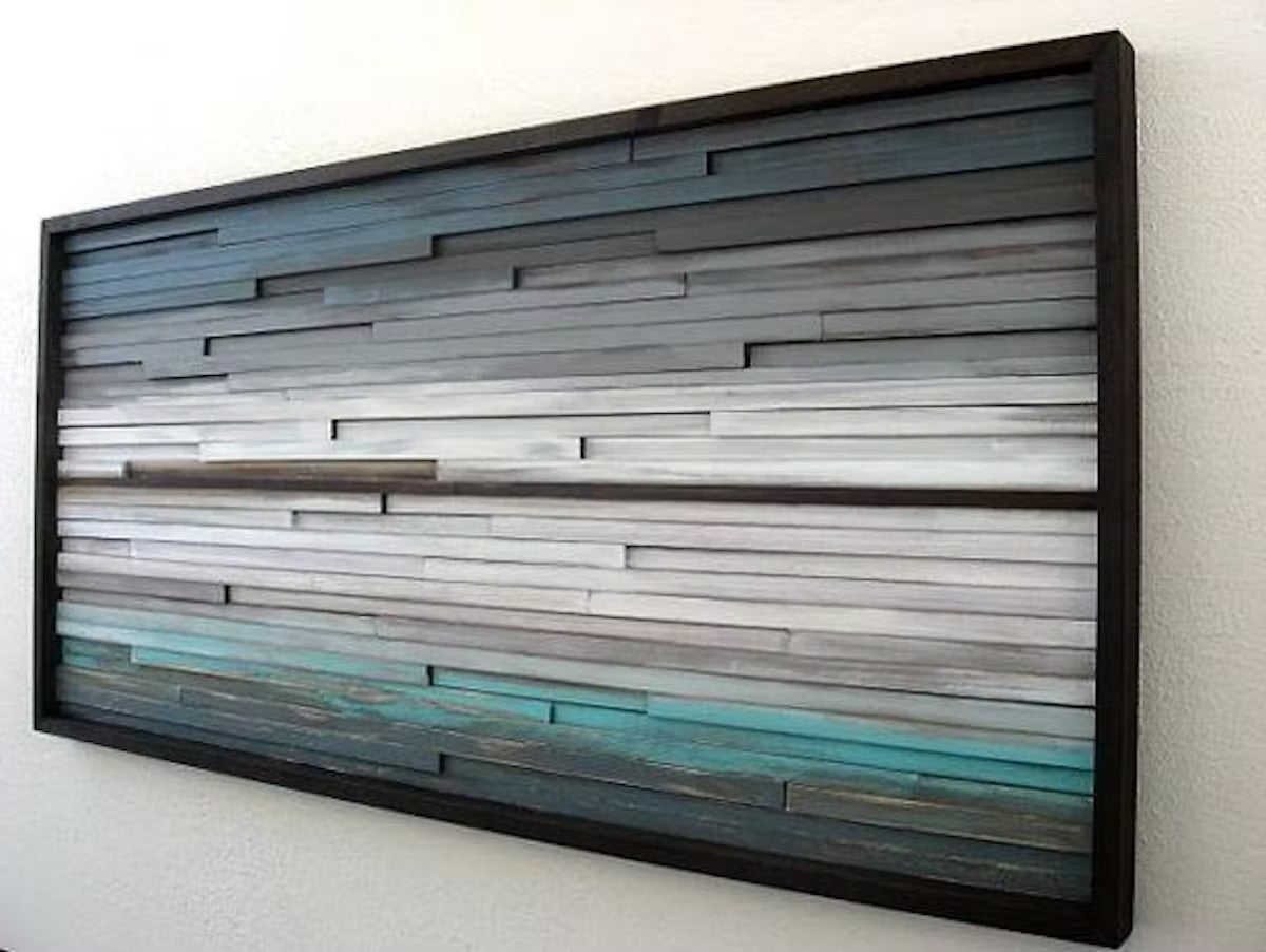 Coastal Lights Wood Mosaic Wall Decor