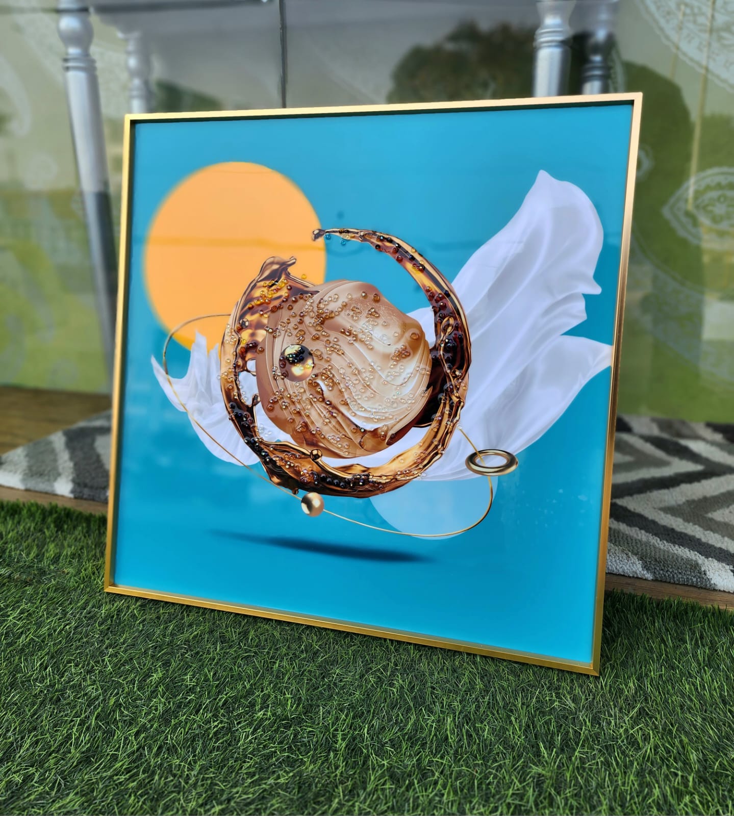 Amazing Coastal Sunrise Crystal Painting Wall Decor