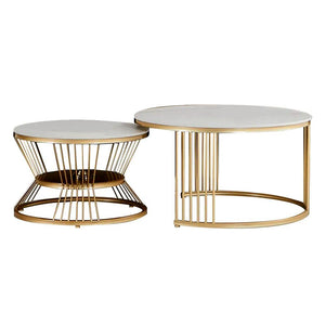 Ornate Complementing Golden Coffee Table (Set of 2)