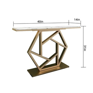 Contemporary Console Table In Hexagonal Design