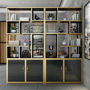 Contemporary Stand Standard Bookshelf with Doors