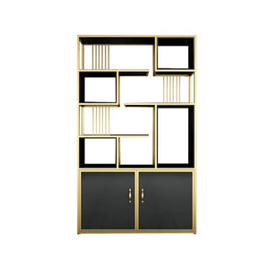 Contemporary Stand Standard Bookshelf with Doors