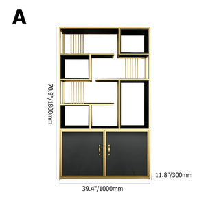 Contemporary Stand Standard Bookshelf with Doors