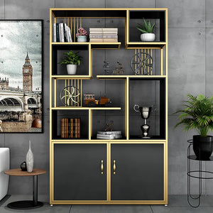 Contemporary Stand Standard Bookshelf with Doors