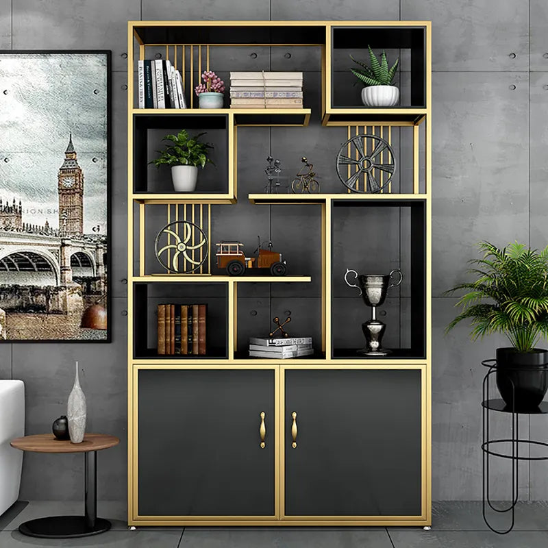 Contemporary Stand Standard Bookshelf with Doors