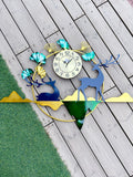 Elegant Nature Deer Metal Wall Clock