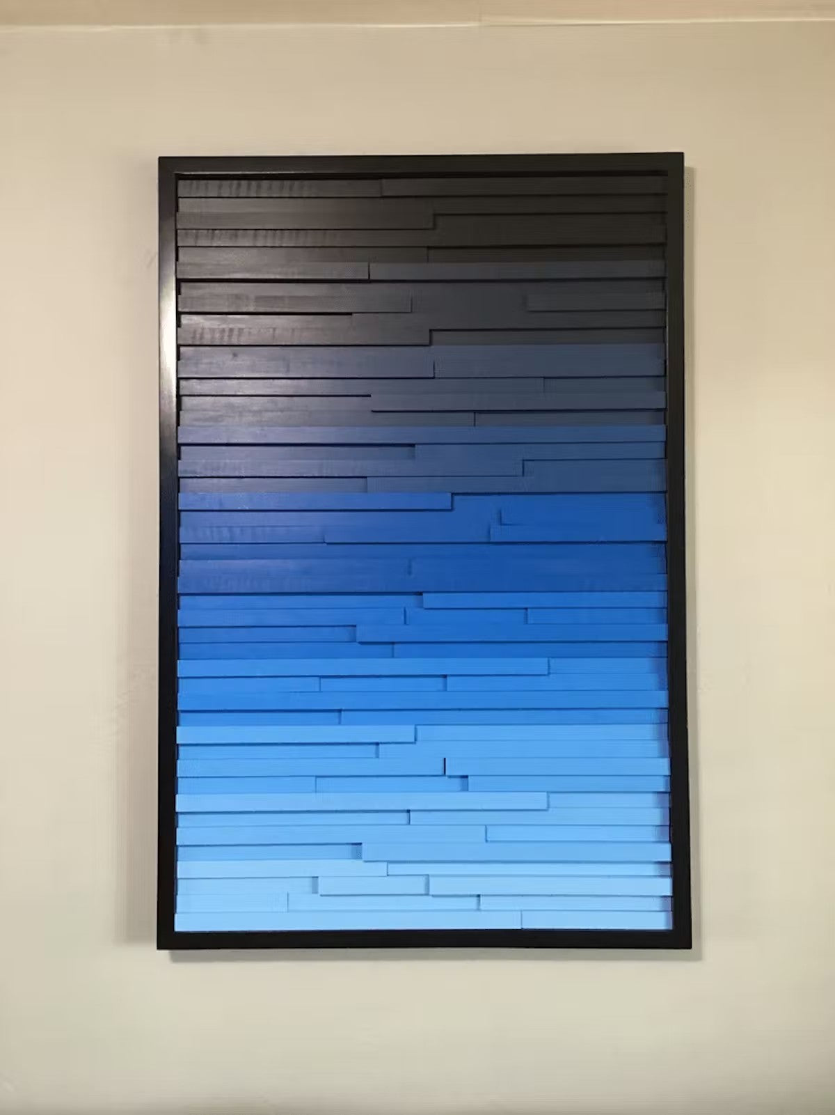 Enargy Of Blue Plank Wood Mosaic Wall Decor
