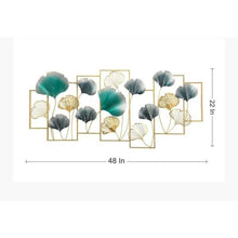 Load image into Gallery viewer, Floral Abstract Rectangular Frames with Gingko Leaves Wall Decor
