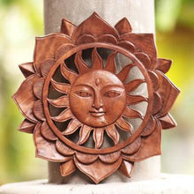 Load image into Gallery viewer, Hand Carved Floral Sun Flower Wood
