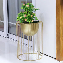 Load image into Gallery viewer, Flower Stand Gold Plant Stand for Indoors Modern Flower Stand in Large

