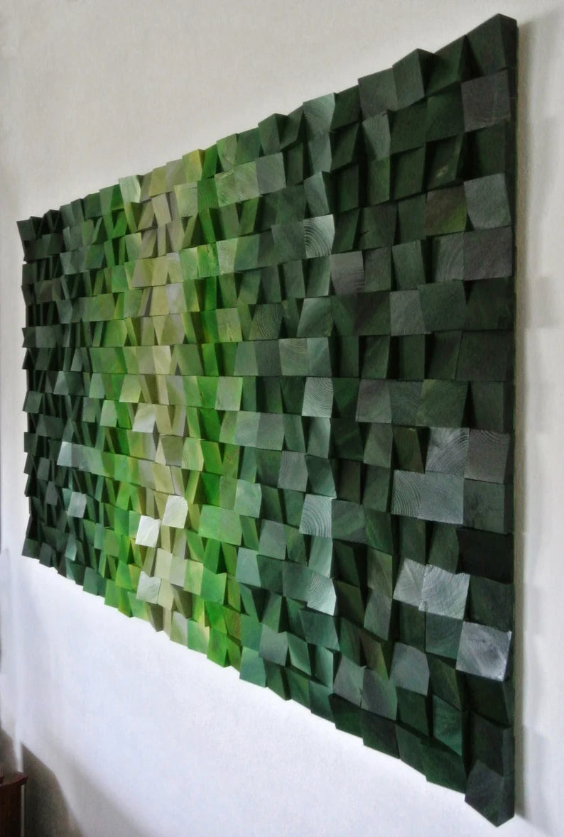 Forest Scent Wood Mosaic Wall Decor