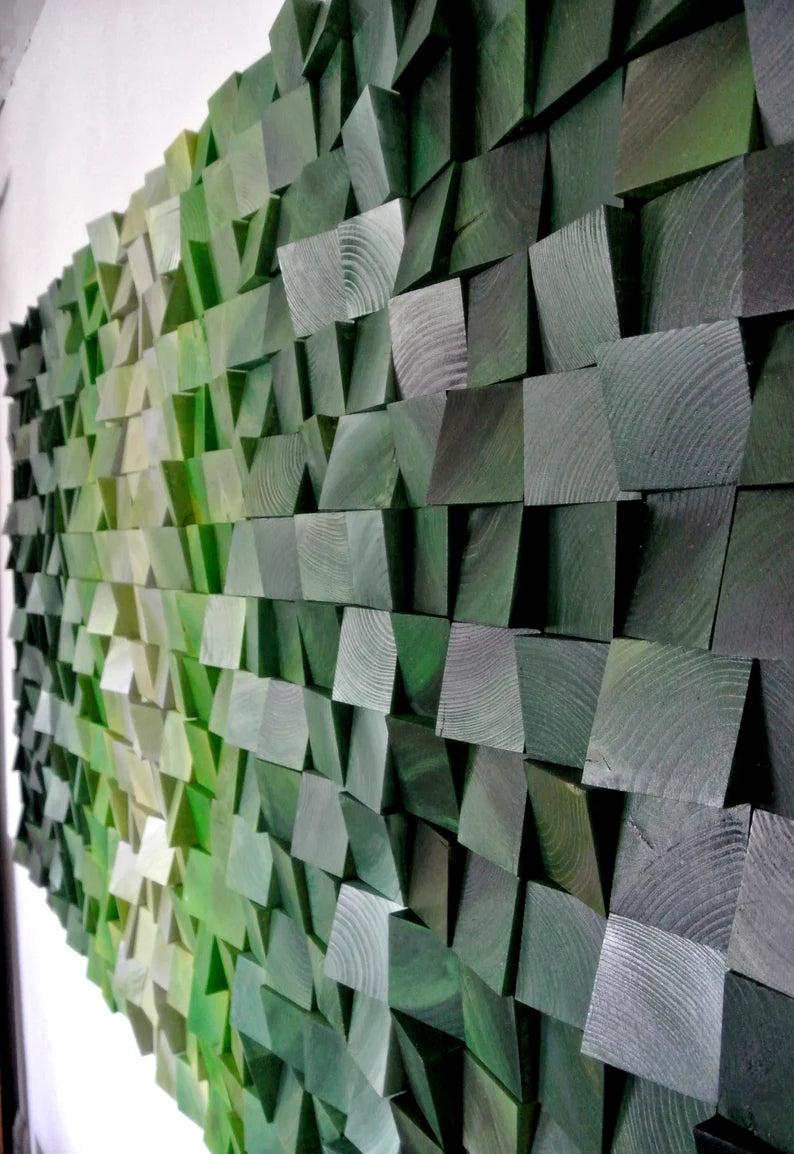 Forest Scent Wood Mosaic Wall Decor