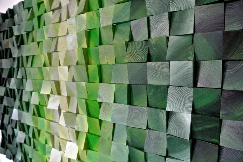 Forest Scent Wood Mosaic Wall Decor