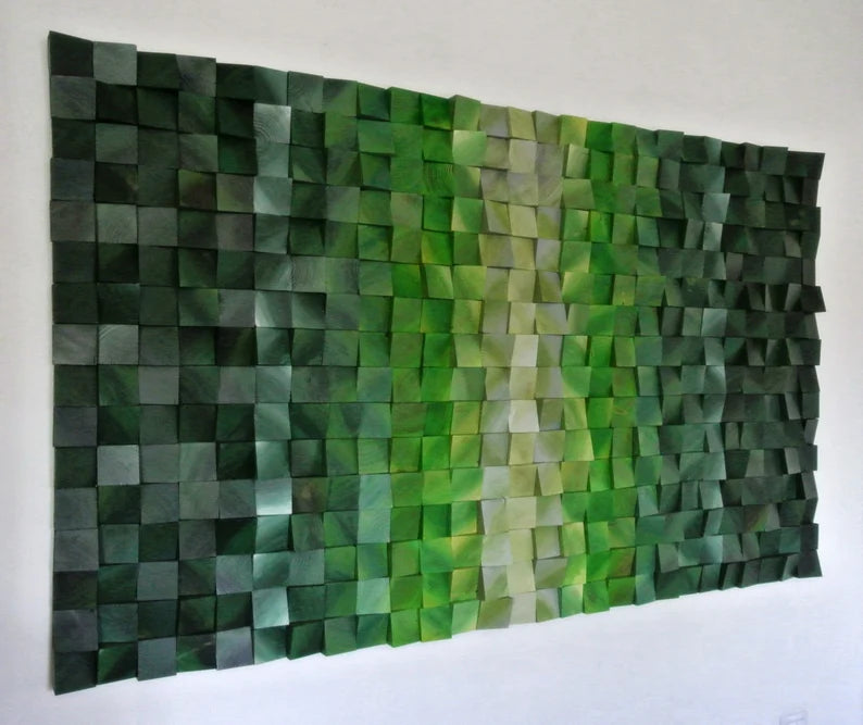 Forest Scent Wood Mosaic Wall Decor