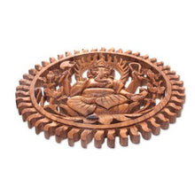 Load image into Gallery viewer, Hand Carved Teak Wood Ganesha Aura
