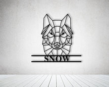 Load image into Gallery viewer, Personalized Geometric Wolf Sign Wall Decor
