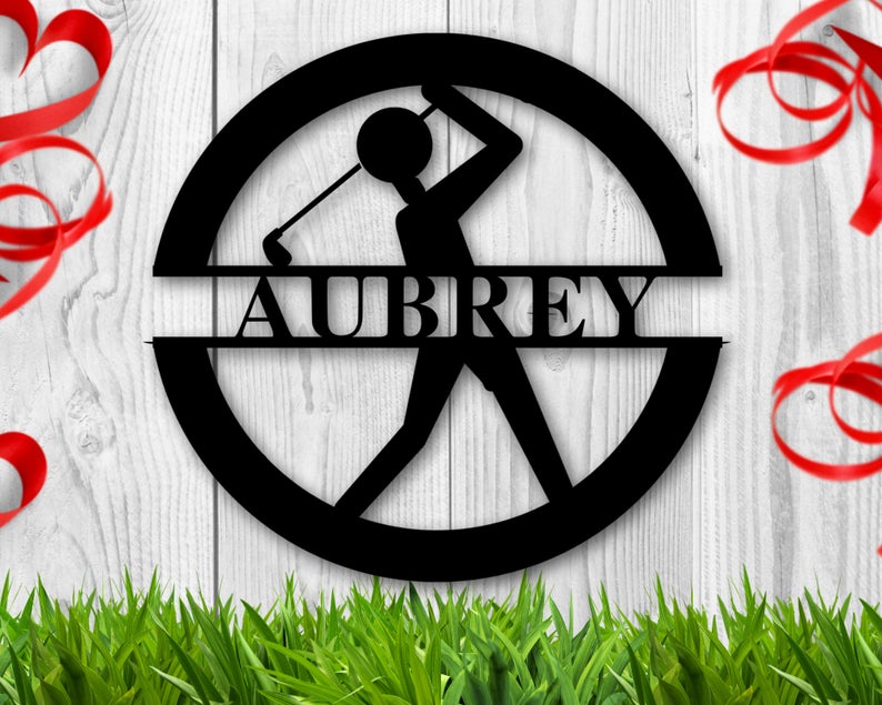 Personalized Golfer Sign Wall Decor