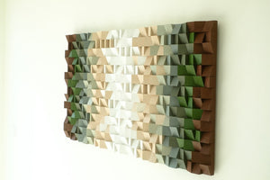Green Earth Handmade Wood Mosaic Wall Decor