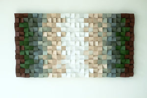 Green Earth Handmade Wood Mosaic Wall Decor