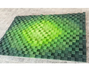 Green Earth Wood Mosaic Wall Decor