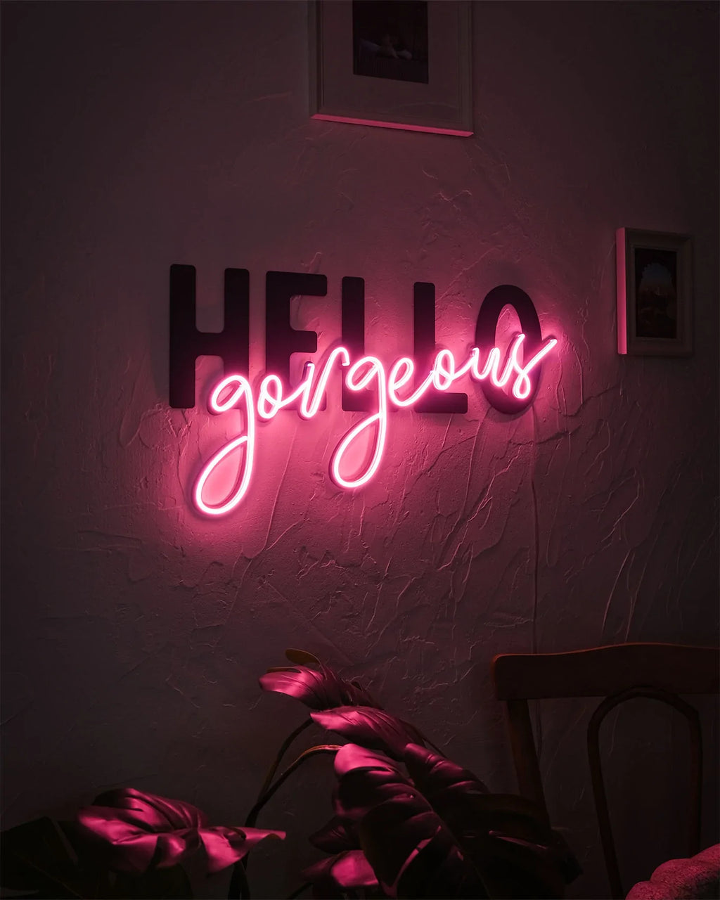 HELLO GORGEOUS NEON WALL ART