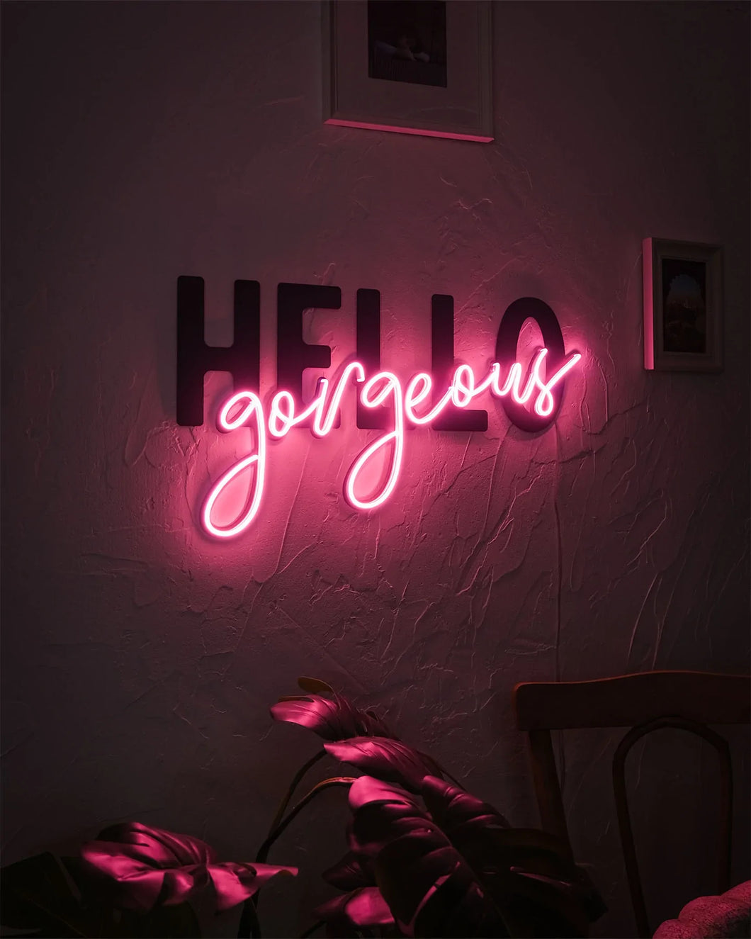 HELLO GORGEOUS NEON WALL ART
