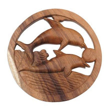 Load image into Gallery viewer, Hand Carved Teak Wood Dolphin
