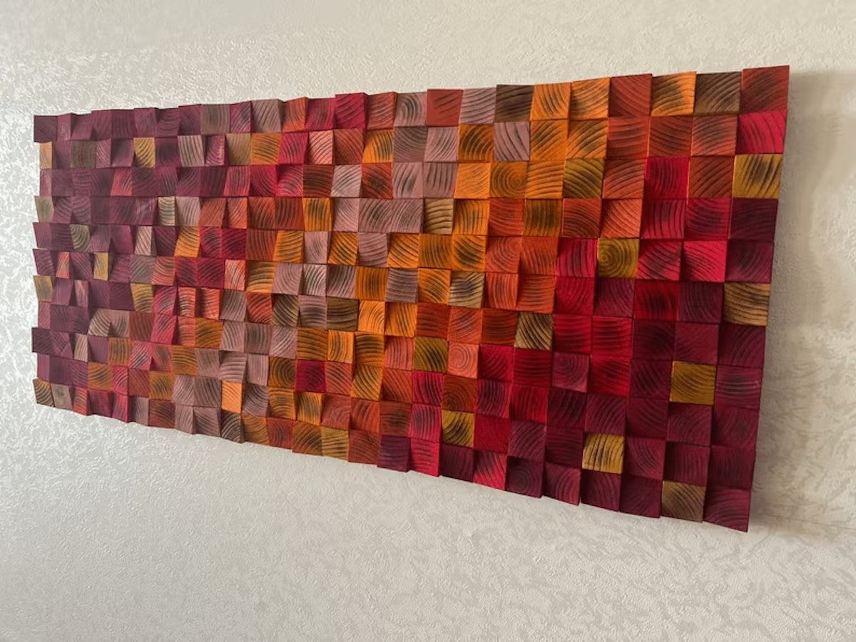 Heaven On Earth Wood Mosaic Wall Decor